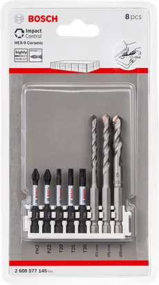 Bosch Hex-9 Keramisk bore- og slagborsæt, 8 dele.